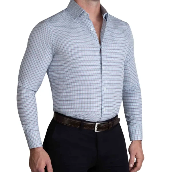 State and Liberty "The Dalton" Purple & Light Blue Windowpane | Dress Shirts