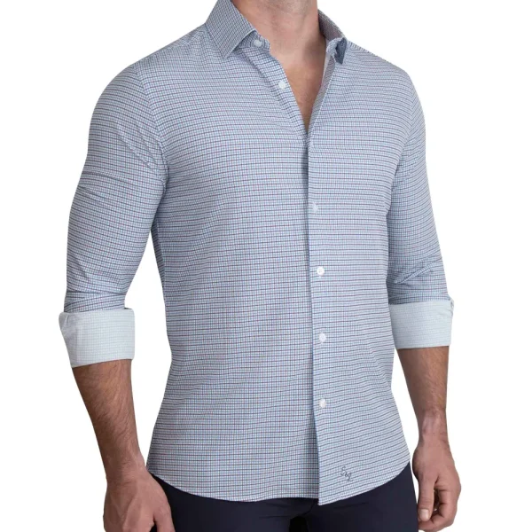 State and Liberty "The Dalton" Purple & Light Blue Windowpane | Dress Shirts