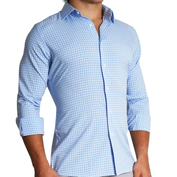 State and Liberty "The Declan" Blue Cross Stitch | Dress Shirts