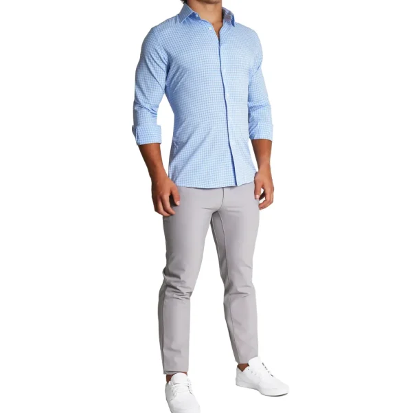 State and Liberty "The Declan" Blue Cross Stitch | Dress Shirts