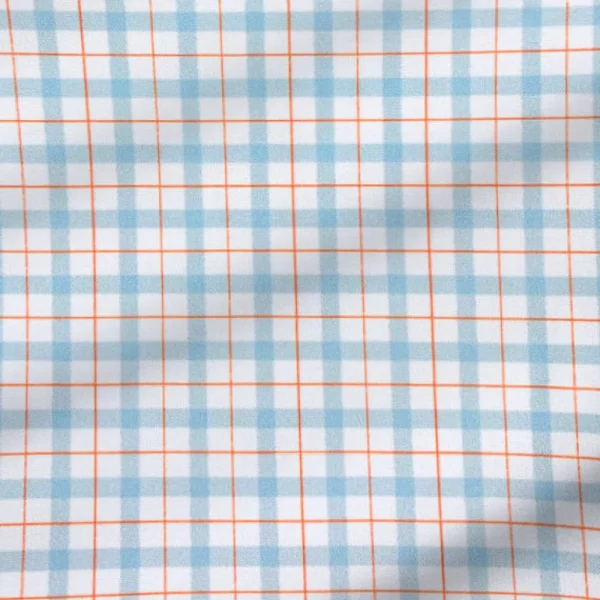State and Liberty "The Dimitri" Blue Plaid With Orange Windowpane | Dress Shirts