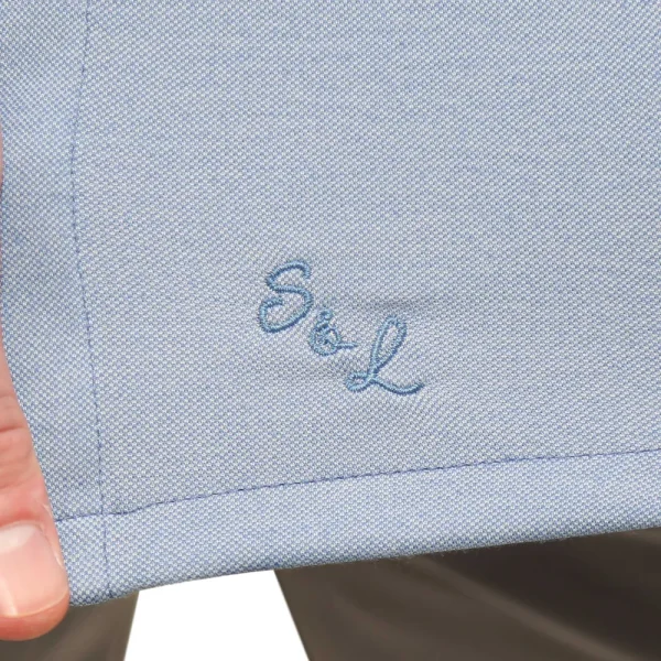 State and Liberty "The Dylan" Sky Blue Pique Button Down | Casual Long Sleeves | Long Sleeve Button Downs