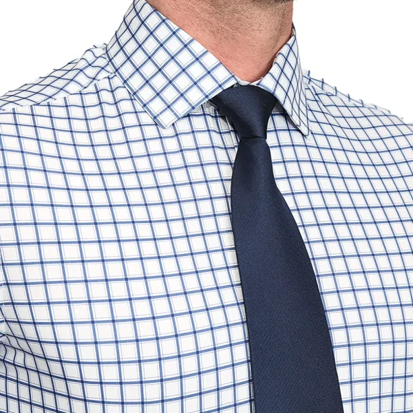 State and Liberty "The Elias" Light Navy Windowpane | Dress Shirts