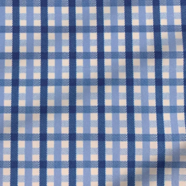 State and Liberty "The Emmett" Light Blue, White & Navy Mid Check | Dress Shirts