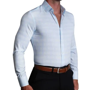 State and Liberty "The Flynn" Light Blue & White Plaid | Dress Shirts