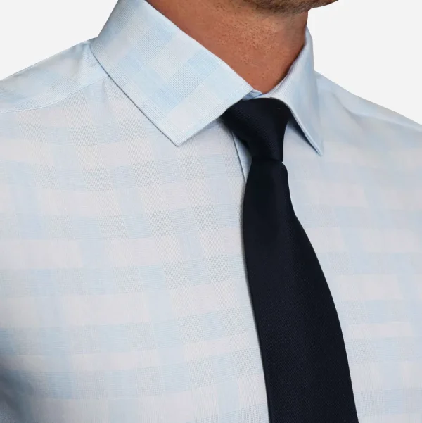State and Liberty "The Flynn" Light Blue & White Plaid | Dress Shirts