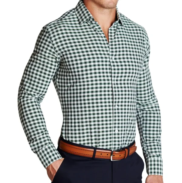 State and Liberty "The Fuller" Forest Green and Black Check | Dress Shirts