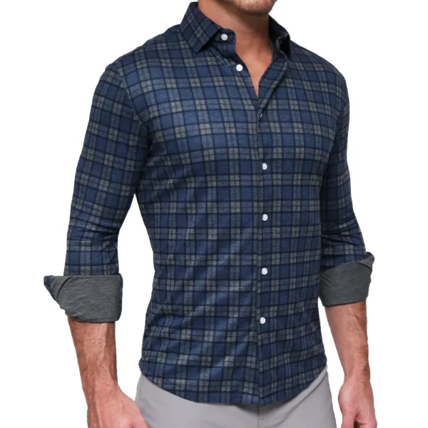 State and Liberty "The Gregory" Blue, Tan, & Teal Plaid Button Down | Casual Long Sleeves | Long Sleeve Button Downs