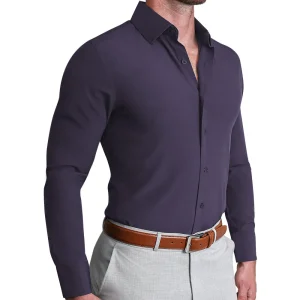 State and Liberty "The Hawkeye" Solid Plum | Dress Shirts