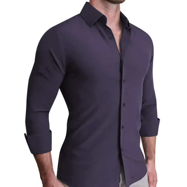 State and Liberty "The Hawkeye" Solid Plum | Dress Shirts