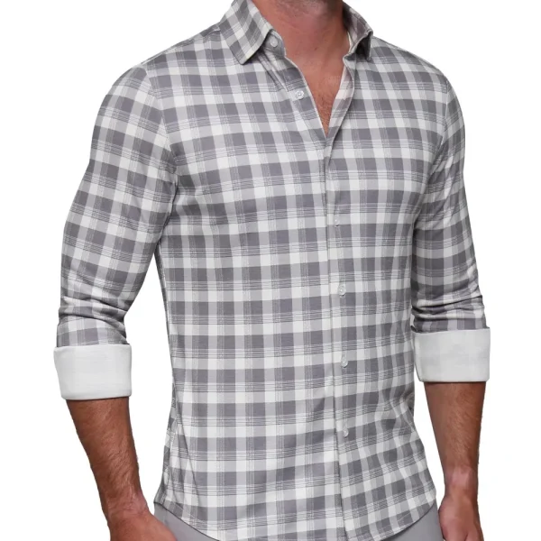State and Liberty "The Holden" Grey Plaid Casual Button Down | Casual Long Sleeves | Long Sleeve Button Downs