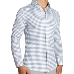 State and Liberty "The Jones" Sport Shirt - White & Grey Check | Casual Long Sleeves | Long Sleeve Button Downs