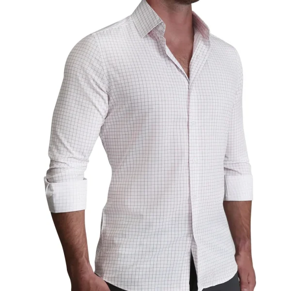 State and Liberty "The Julius" Maroon Windowpane | Dress Shirts