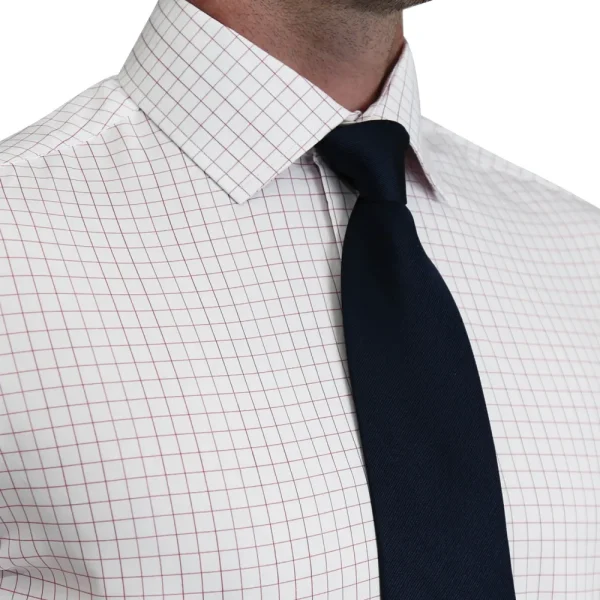 State and Liberty "The Julius" Maroon Windowpane | Dress Shirts