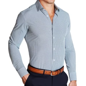 State and Liberty "The Justin" Navy, Grey and White Mini Check | Dress Shirts