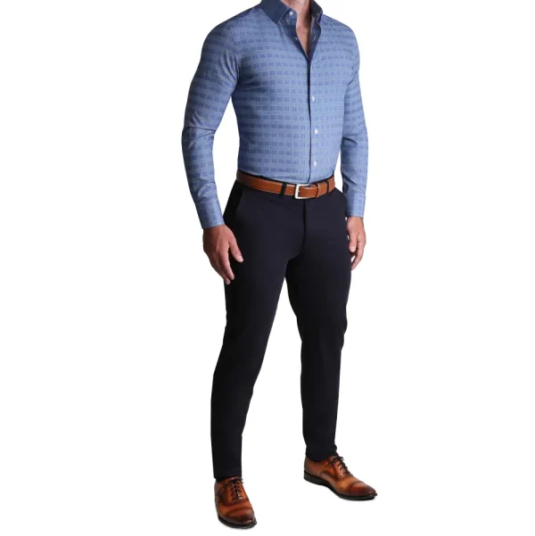 State and Liberty ''The Knox" Navy & White Plaid | Dress Shirts