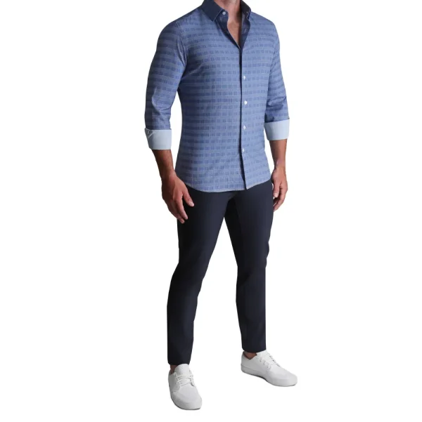 State and Liberty ''The Knox" Navy & White Plaid | Dress Shirts