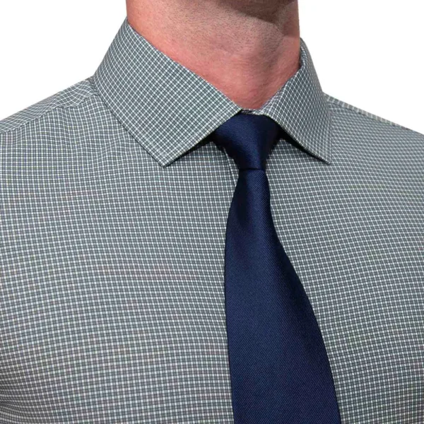 State and Liberty "The La Porta" Green, White, & Black Mini Double Check | Dress Shirts