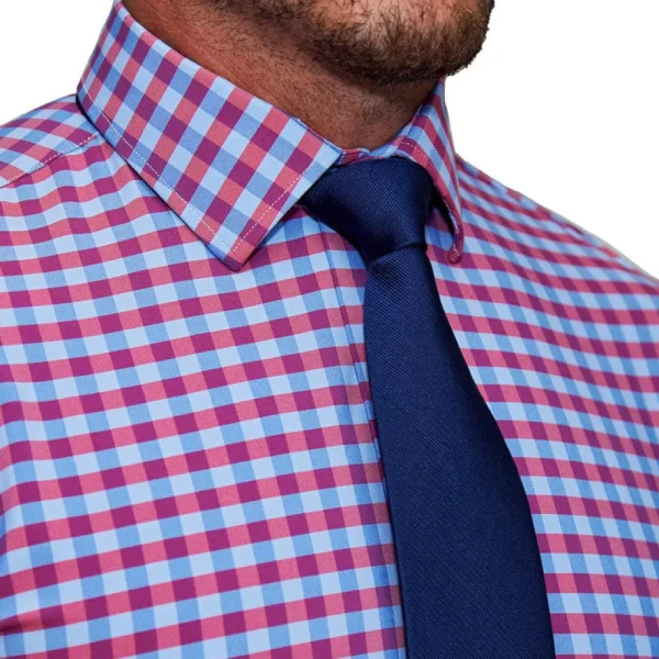 State and Liberty "The Langford" Red and Blue Big Gingham | Dress Shirts