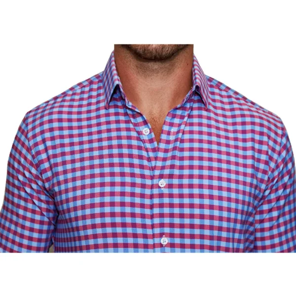 State and Liberty "The Langford" Red and Blue Big Gingham | Dress Shirts