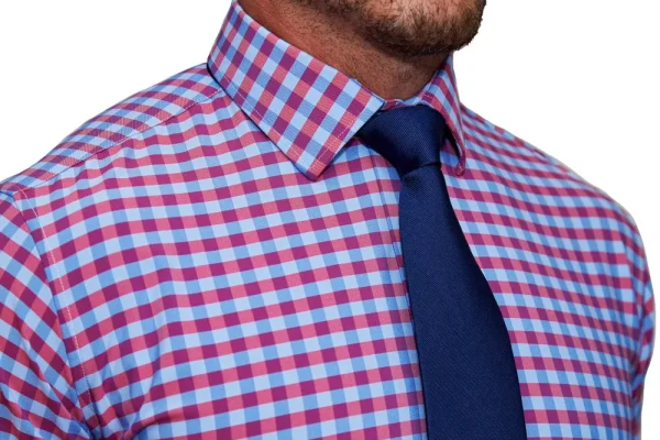 State and Liberty "The Langford" Red and Blue Big Gingham | Dress Shirts
