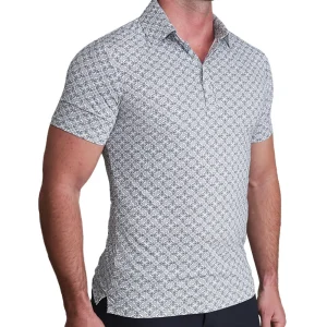 State and Liberty "The Lorenzo" Navy & White Jacquard | Short Sleeve Button Downs | Polos