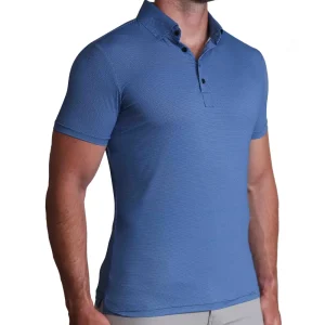 State and Liberty "The Luke" Blue Mini Crown Check | Short Sleeve Button Downs | Polos