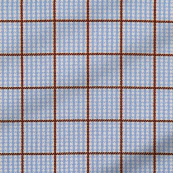 State and Liberty "The Marcus" Brown, White, & Light Blue Windowpane | Dress Shirts