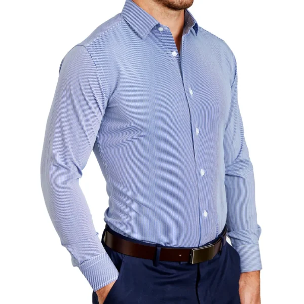 State and Liberty "The Marshall" Blue Pinstripe | Dress Shirts