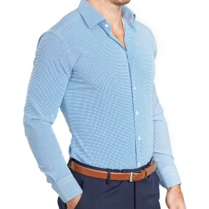 State and Liberty "The Meram" Blue Windowpane | Dress Shirts