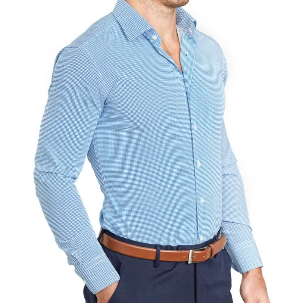 State and Liberty "The Meram" Blue Windowpane | Dress Shirts