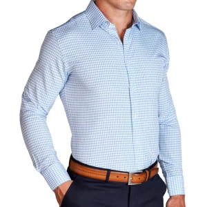 State and Liberty "The Mills" Light Blue Gingham | Dress Shirts