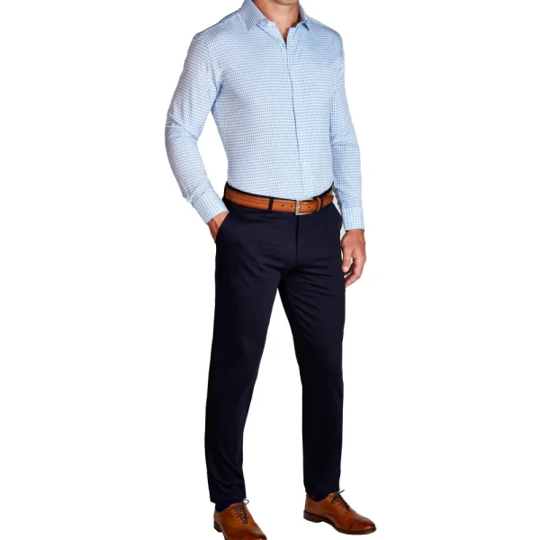 State and Liberty "The Mills" Light Blue Gingham | Dress Shirts