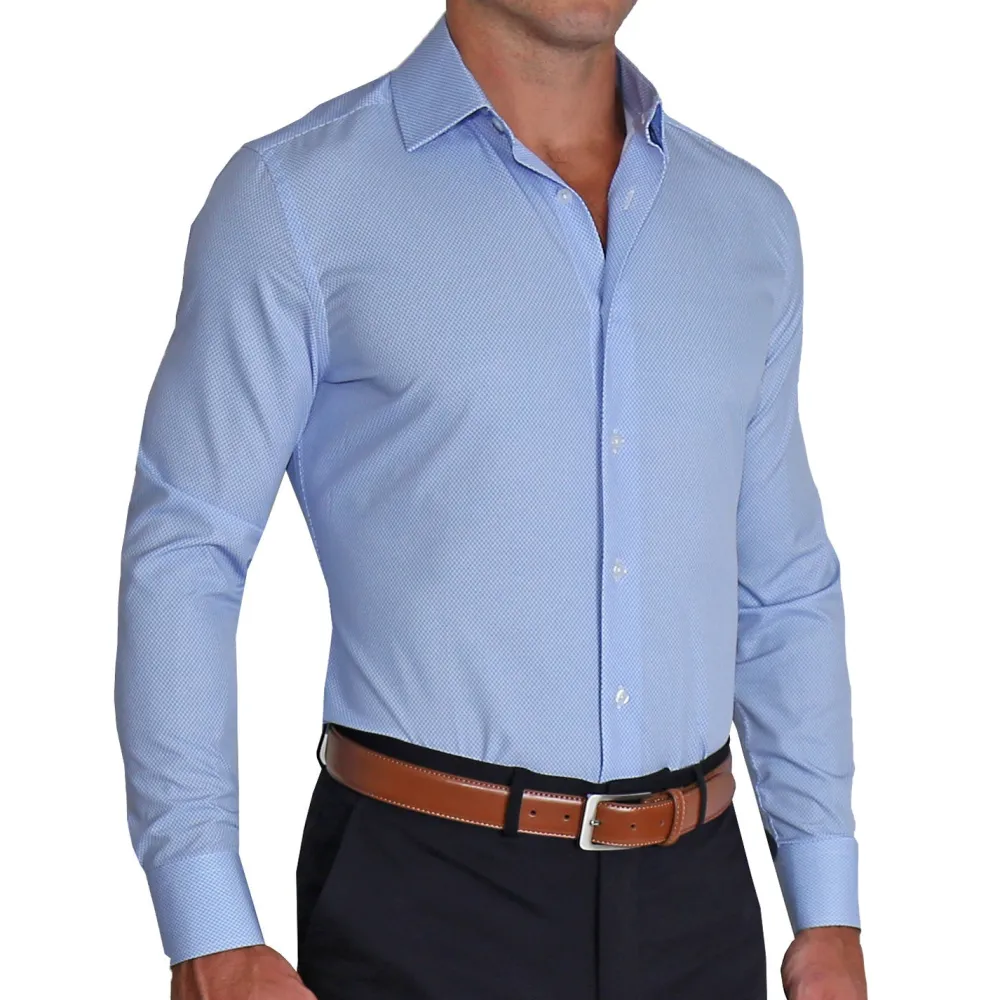 State and Liberty "The Morrison" Blue & White Mini Pattern | Dress Shirts