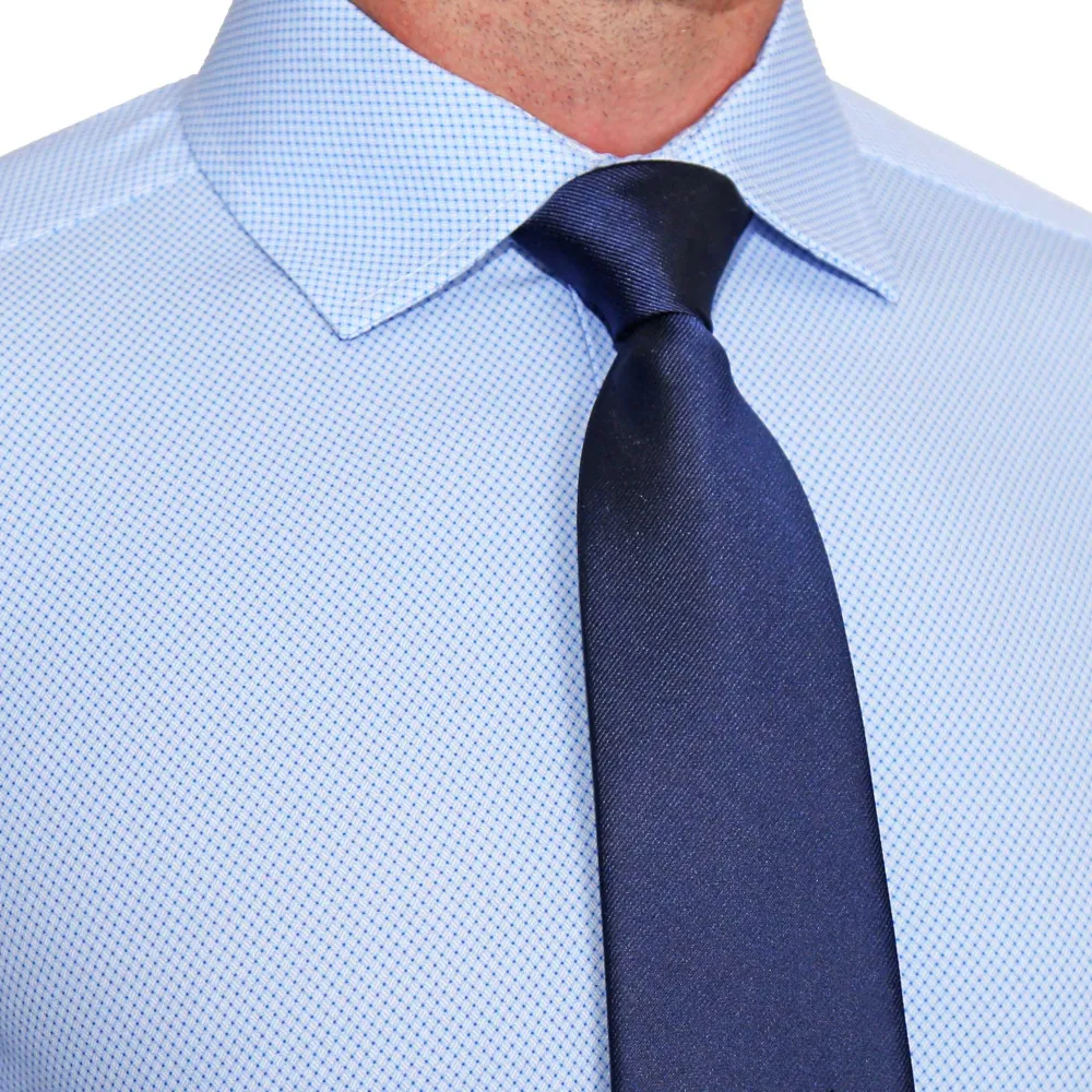 State and Liberty "The Morrison" Blue & White Mini Pattern | Dress Shirts