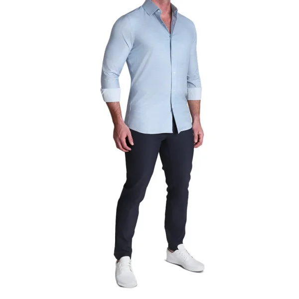 State and Liberty "The Niko" Blue Mini Lock | Dress Shirts