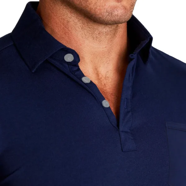 State and Liberty "The Quick" Navy on Navy Polo | T-shirts | Short Sleeve Button Downs