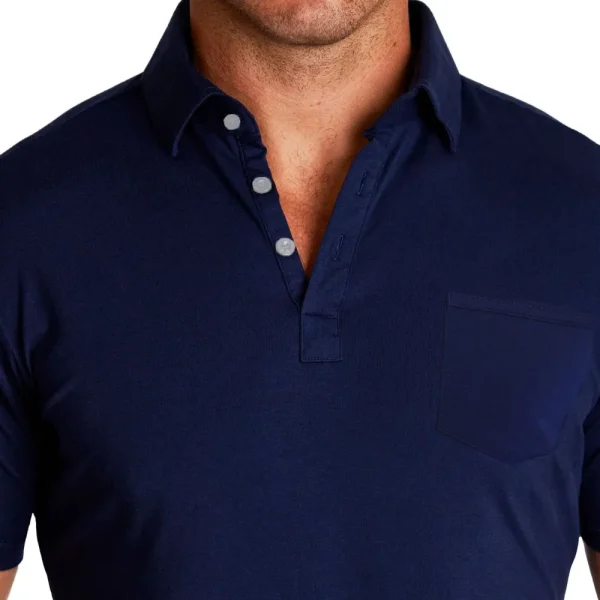 State and Liberty "The Quick" Navy on Navy Polo | T-shirts | Short Sleeve Button Downs