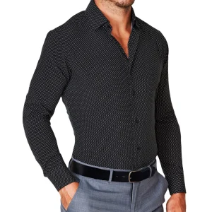 State and Liberty "The Reader" Black with White Dots | Dress Shirts