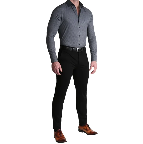 State and Liberty "The Remington" Black and White Star Geo Print | Dress Shirts
