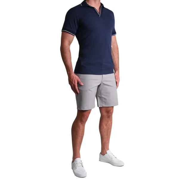 State and Liberty "The Rhett" Navy With White Tipped Polo | Short Sleeve Button Downs | Polos