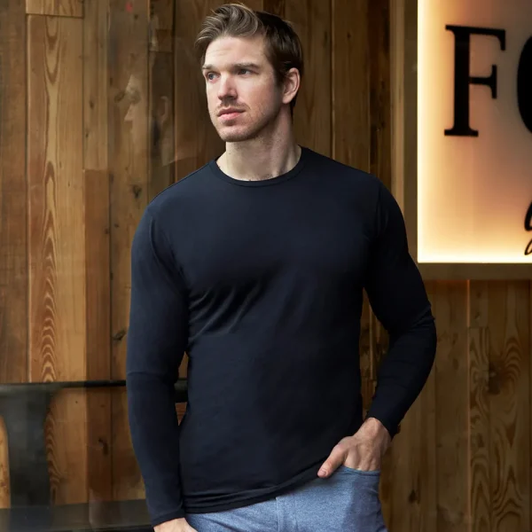 State and Liberty "The Riley" Black Long Sleeve Crewneck | Casual Long Sleeves