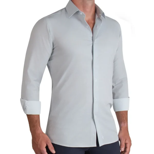 State and Liberty "The Robby" Grey & White Herringbone | Dress Shirts