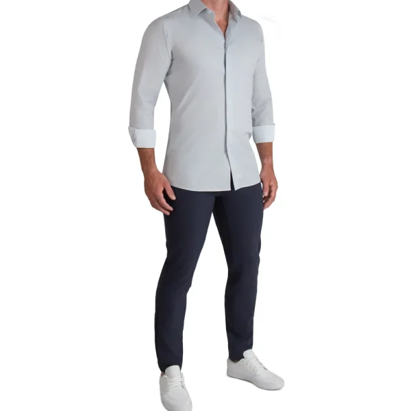 State and Liberty "The Robby" Grey & White Herringbone | Dress Shirts