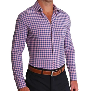 State and Liberty "The Rockefeller" Pink and Blue Check | Dress Shirts