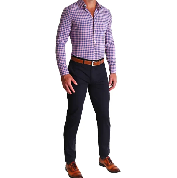 State and Liberty "The Rockefeller" Pink and Blue Check | Dress Shirts