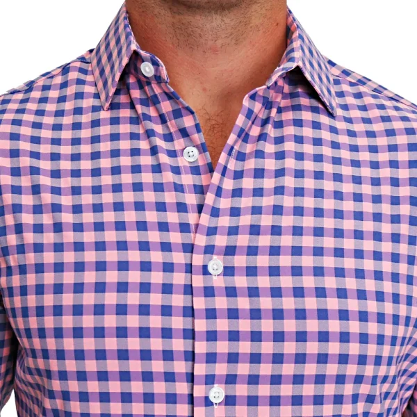 State and Liberty "The Rockefeller" Pink and Blue Check | Dress Shirts
