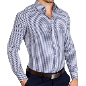 State and Liberty "The Rooney" Navy Gingham | Dress Shirts