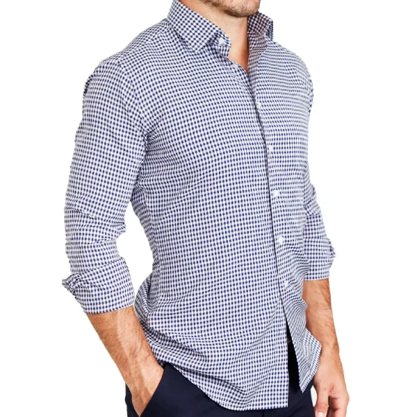 State and Liberty "The Rooney" Navy Gingham | Dress Shirts