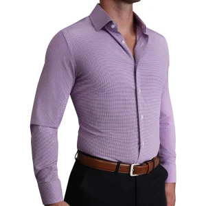 State and Liberty "The Ryan" Dark Purple Micro Check | Dress Shirts